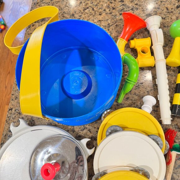 Fisher-Price Musical Band Drum Set Instruments Tambourine Vintage 1979 Vintage - Picture 8 of 16
